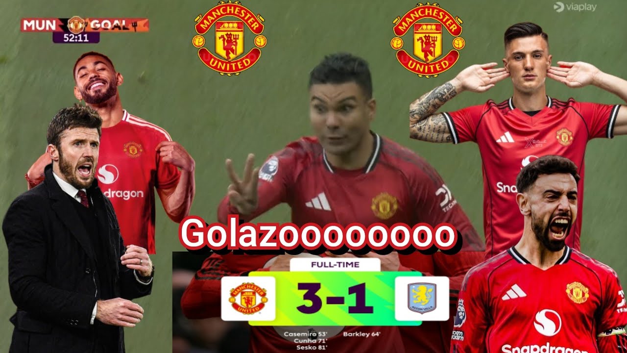 MAN UTD 3:1 ASTON VILLA 🌟: umva ibitego byose UTD ishwanyaguza Aston villa Golazooo🔥