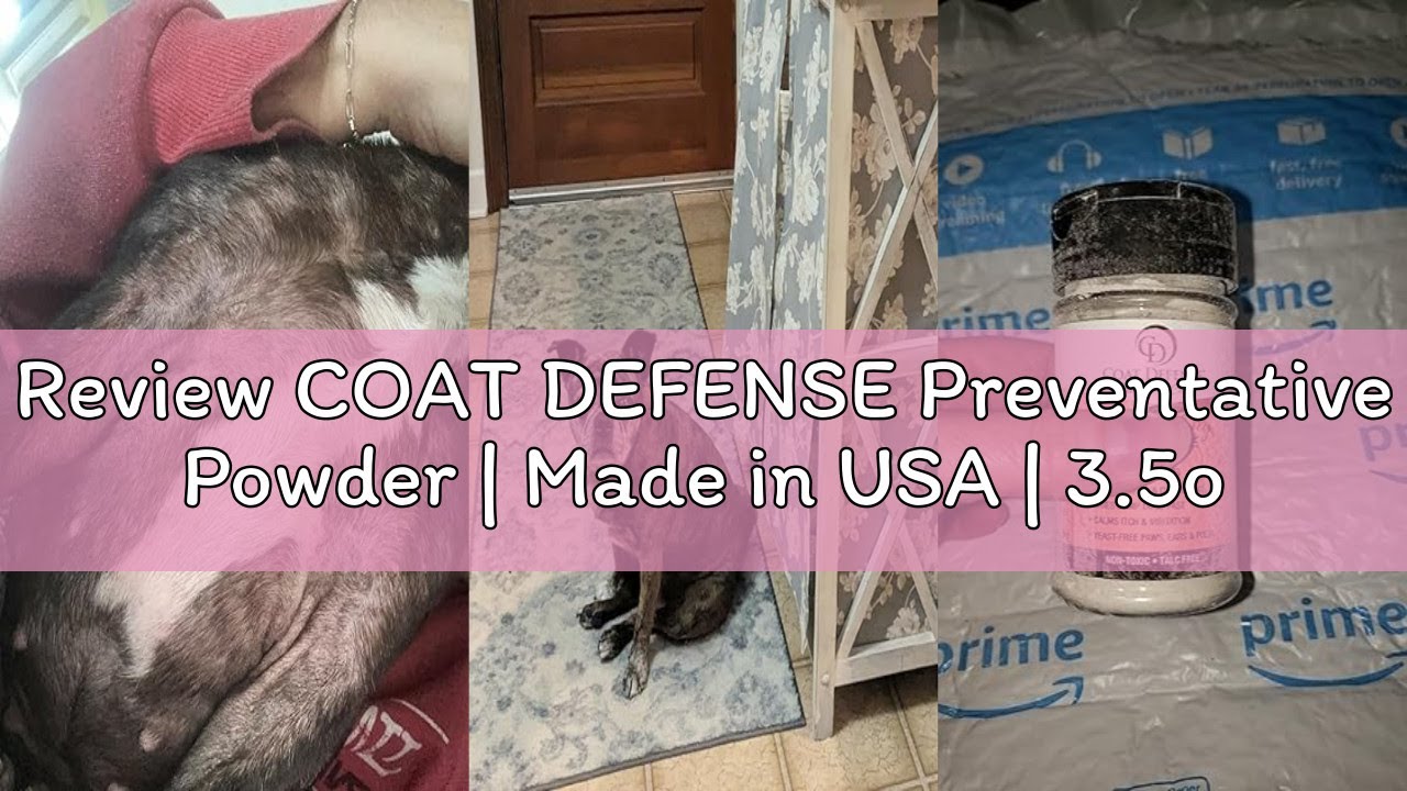 Review COAT DEFENSE Preventative Powder | Made in USA | 3.5oz Waterless Dog Shampoo & Pet Deodorizer