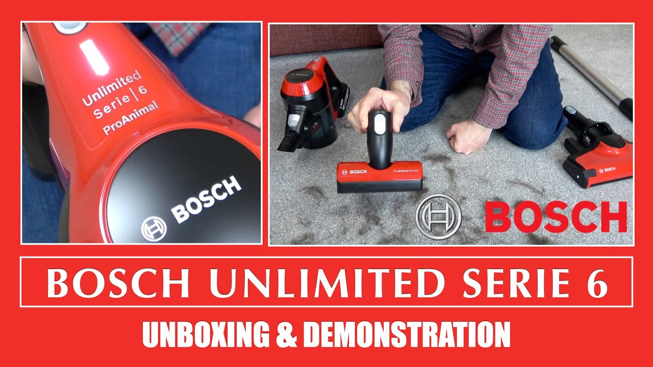 Распаковка и демонстрация беспроводного пылесоса Bosch Unlimited Serie 6 Pro Animal