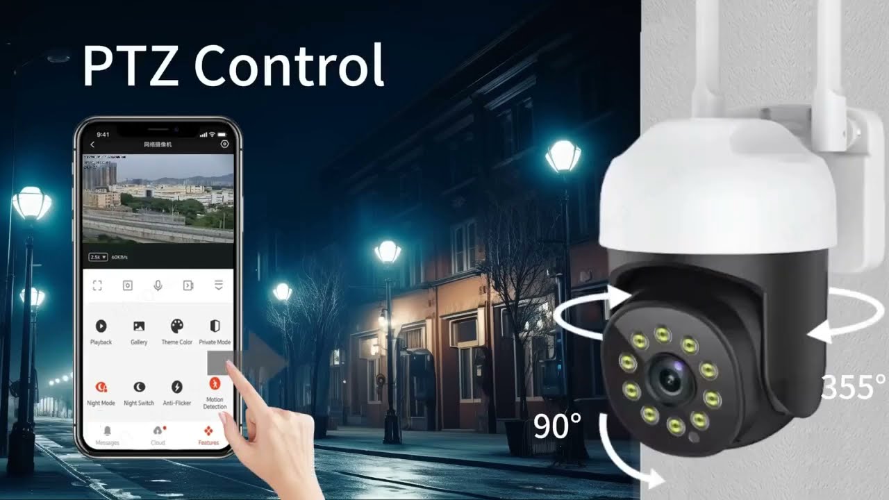 Telecamera Smart WiFi Tuya Motorizzata da 8MP con  Zoom 5X Controllo Remoto & Visione Notturna