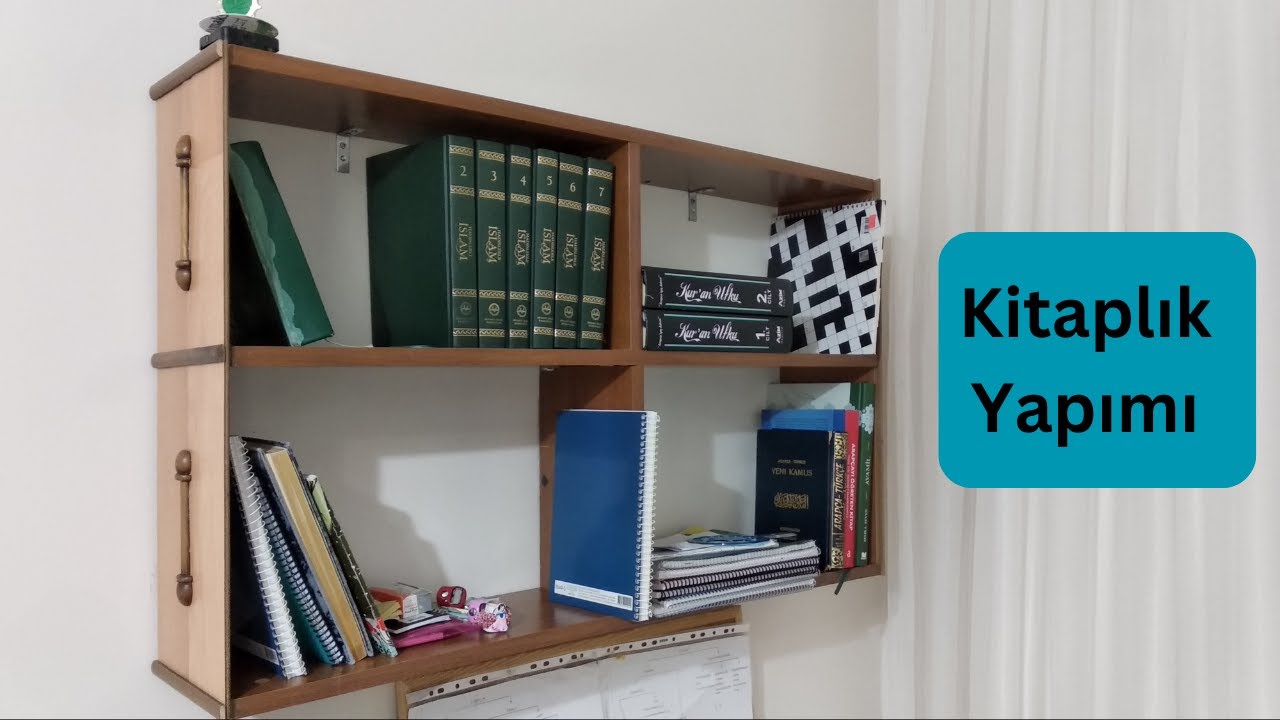 Sunta ile Şık Kitaplık Yapımı | Eski Malzemelerle Yenilikçi Tasarım, Wooden Bookcase Making (DIY).