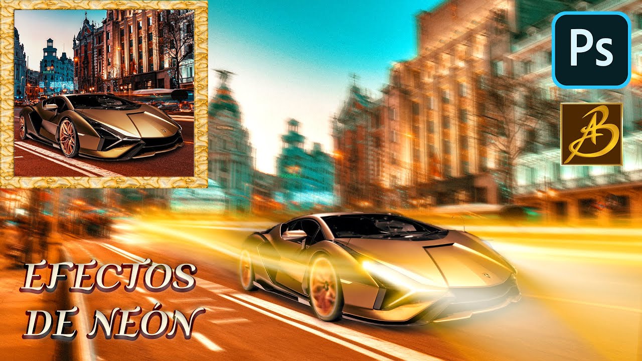 ✨ EFECTO NEÓN en PHOTOSHOP //🔆 EFECTOS de ILUMINACIÓN/ LUZ/ LÍNEAS de NEÓN en FOTO [Parte #3]