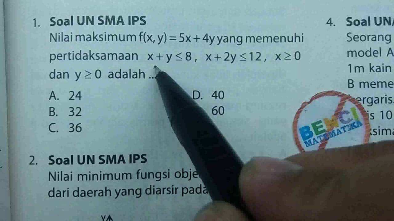 Program linier-nilai maksimum