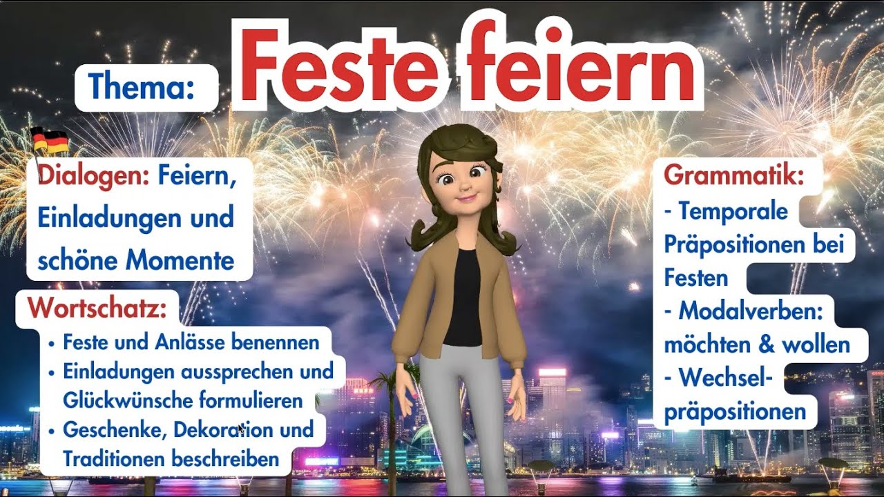 📌 Thema: Feste feiern – Über Feiern, Einladungen und Traditionen sprechen 🎉🎂🎁