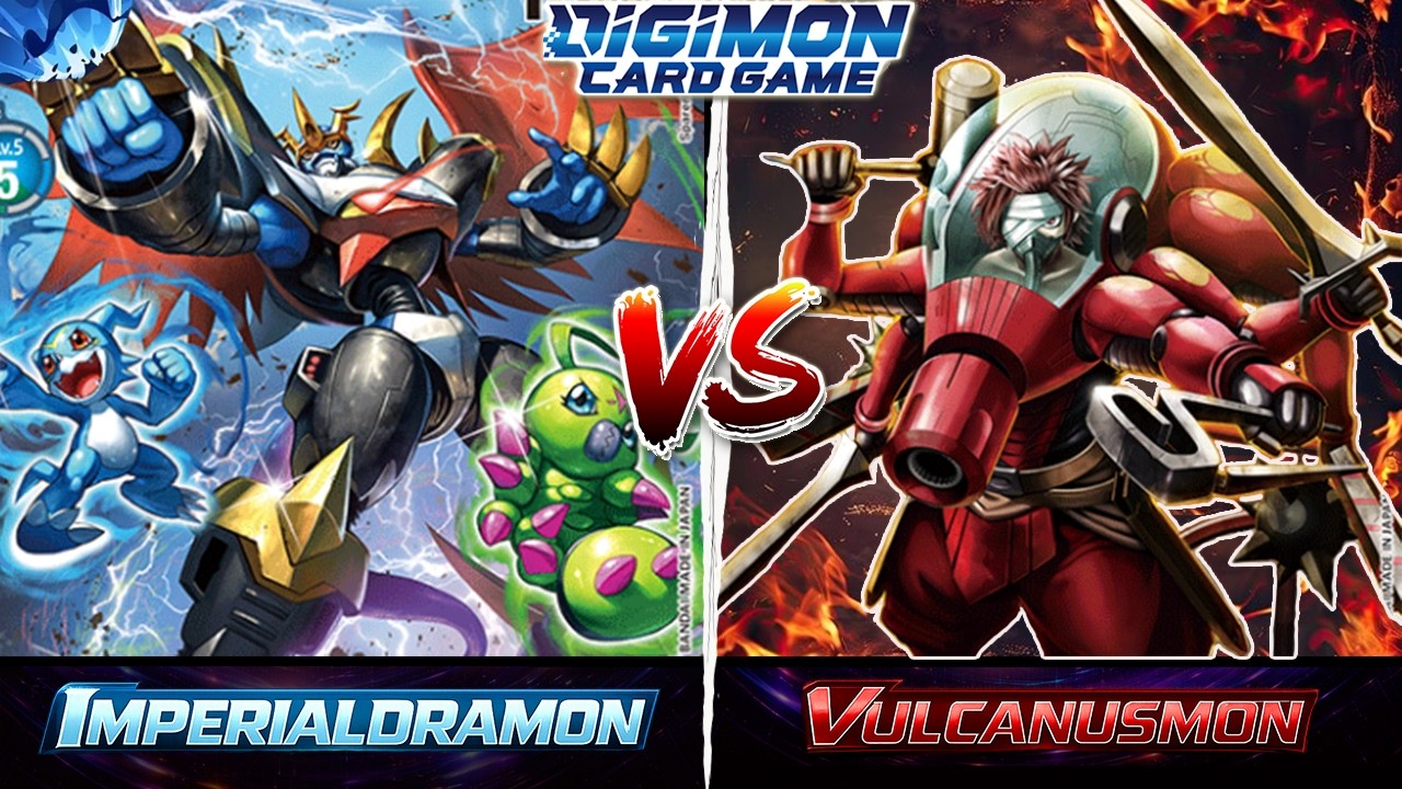 Imperialdramon vs Vulcanusmon TS &ndash; BT25 Gameplay | Digimon TCG