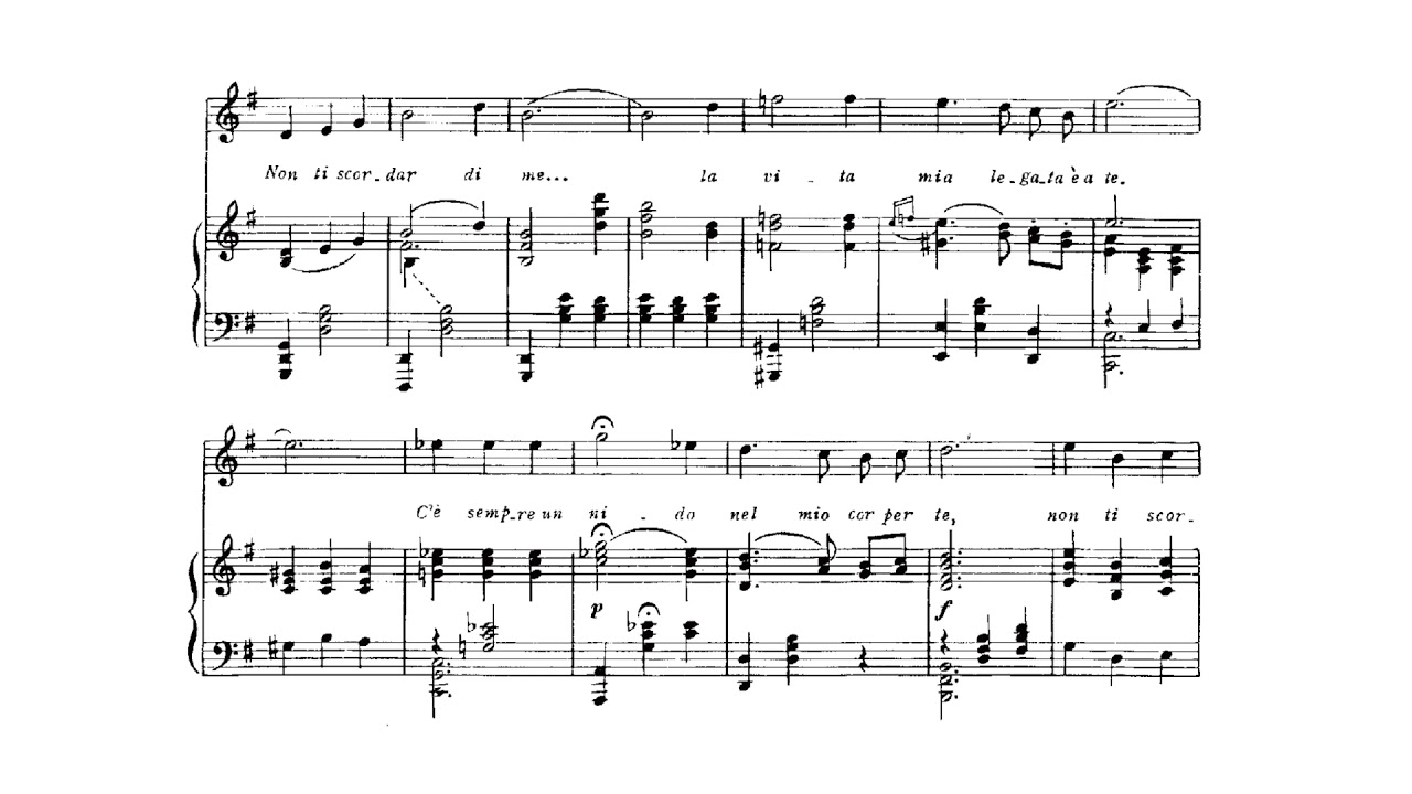 Non ti scordar di me(Curtis) 성악반주 Piano accompaniment