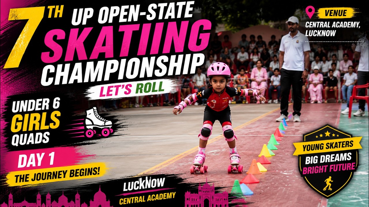 Under 6 Girls QUADS | DAY 1 Final race | 7th UP Open-state Skating Championship | Central Academy