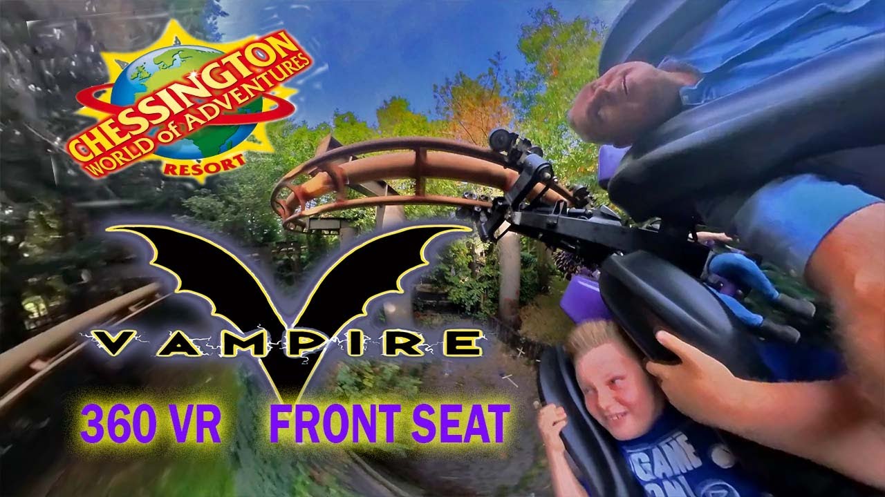 Vampire Ride Chessington Front Row 360 VR POV [4k] walk through and ride