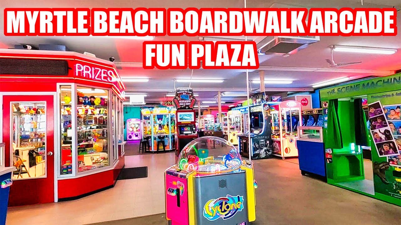 Myrtle Beach Oceanfront Arcade - Fun Plaza on the Boardwalk!