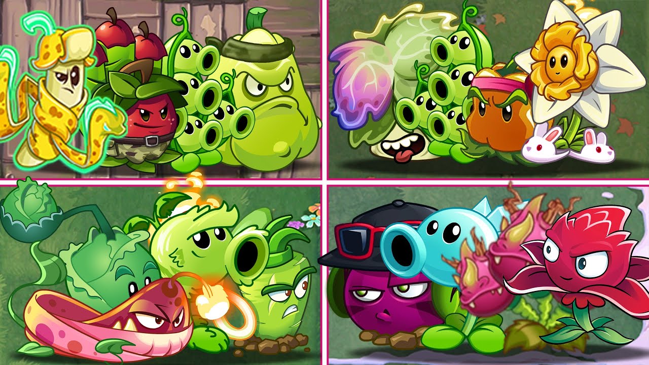 PvZ 2 - Random Team - Plant Four Team  Vs Zombie Team - Who wins ?