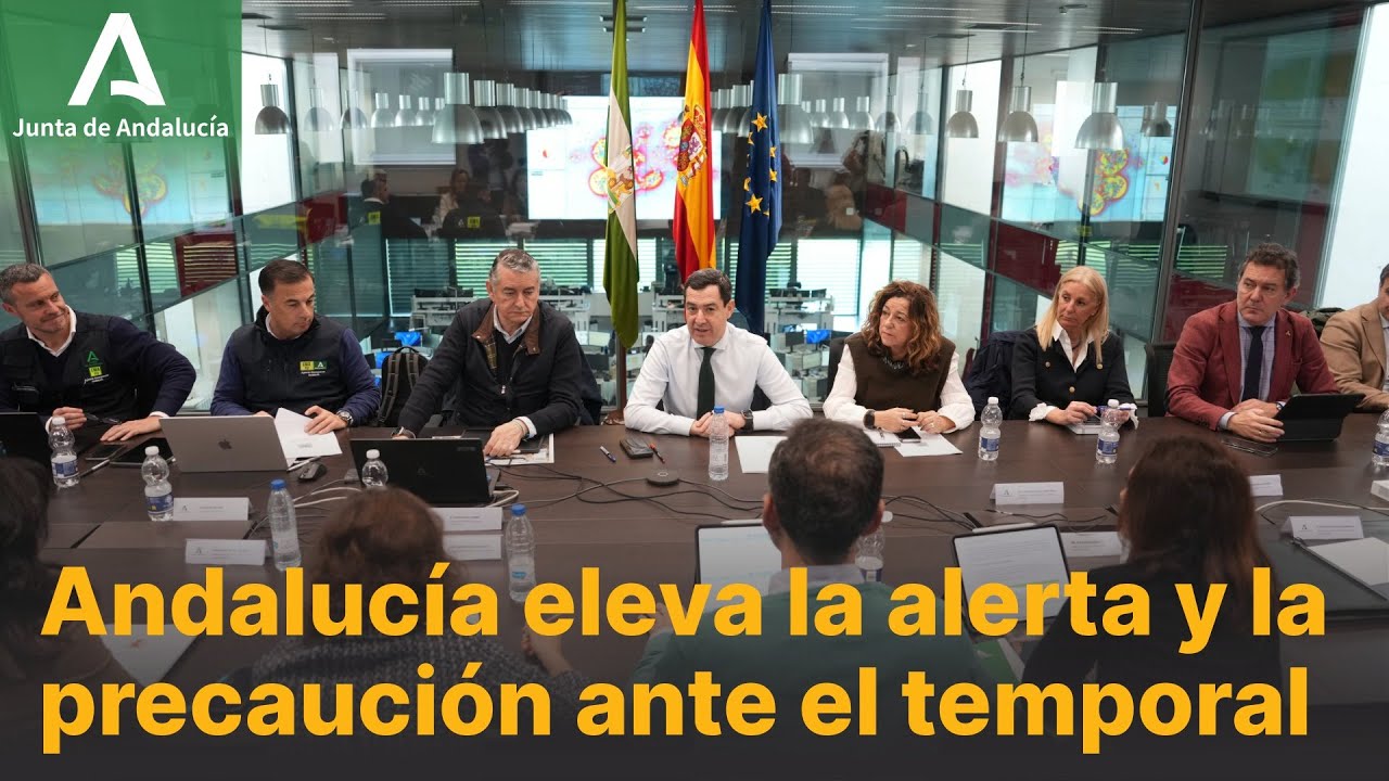 Andalucía eleva la alerta y la precaución ante el temporal: colegios cerrados y la UME en preaviso