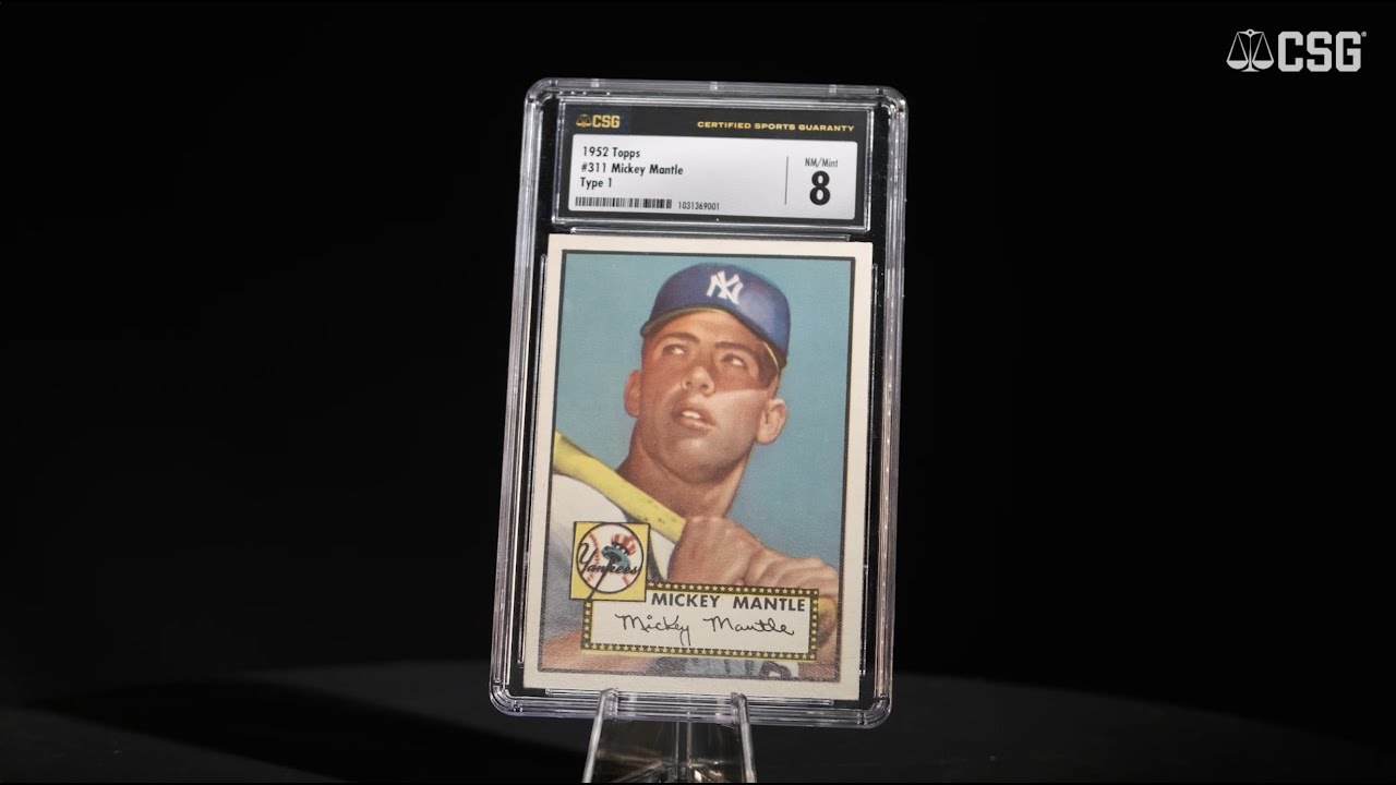 CSG Grades Iconic 1952 Topps Mickey Mantle Card
