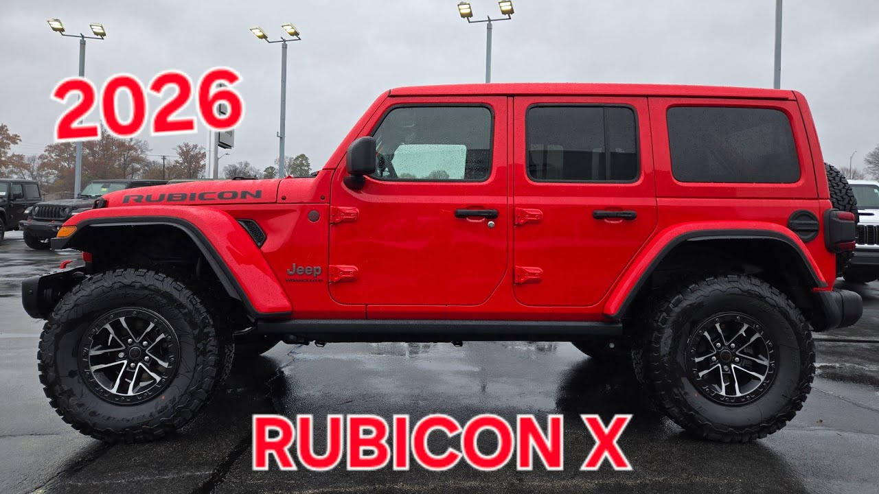 ПЕРВЫЙ ВЗГЛЯД: Jeep Wrangler RUBICON X 2026 года в цвете Firecracker Red