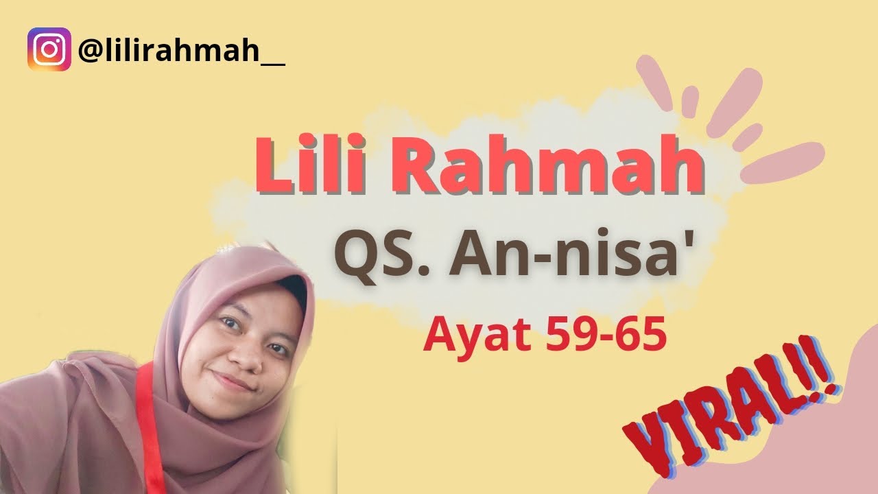 Lili Rahmah_ Murottal Iramah Jiharka. QS. An-nisa' ayat 59-65