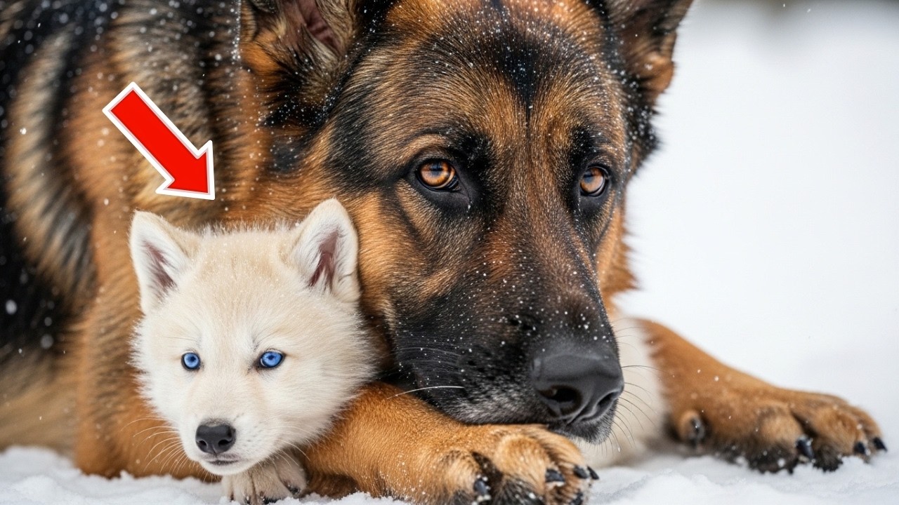 German Shepherd Adopts Wolf Pup Found Freezing After Pack Died In Storm — END Will SHOCK U
