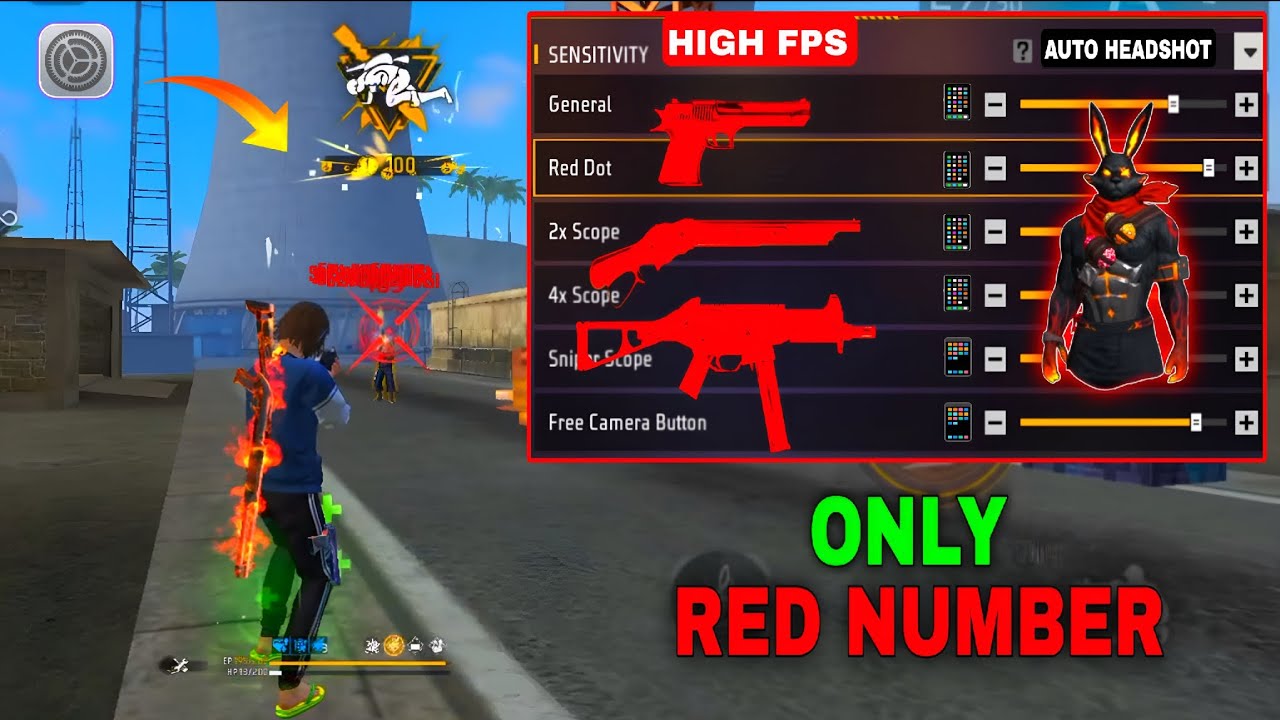 All Gun Headshot Sensitivity Setting After New OB52 Update | Free Fire Max Auto Headshot Sensitivity