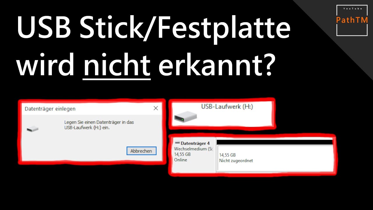USB Festplatte/Stick wird nicht erkannt? - LÖSUNGSVIDEO | PathTM