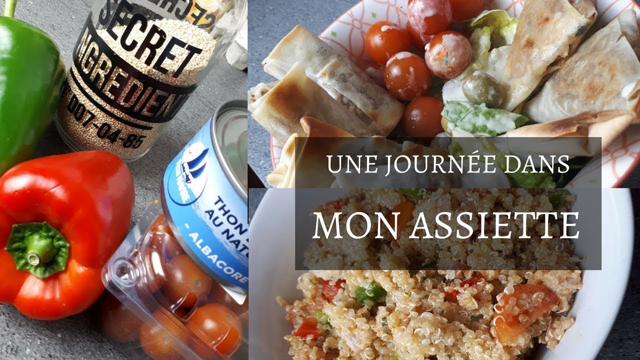 UNE JOURNÉE DANS MON ASSIETTE | MUESLI, NEMS VÉGÉTARIENS & QUINOA