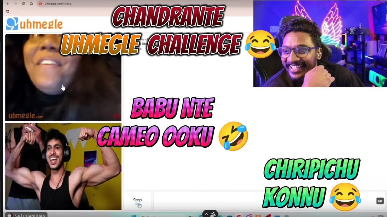 CHANDRANTE UHMEGLE CHALLEGE 😂📈 IJJATHY OOKAL 😹 CHIRIPICHU KONNU 😂🤣 #eaglegaming #omegle #uhmegle 