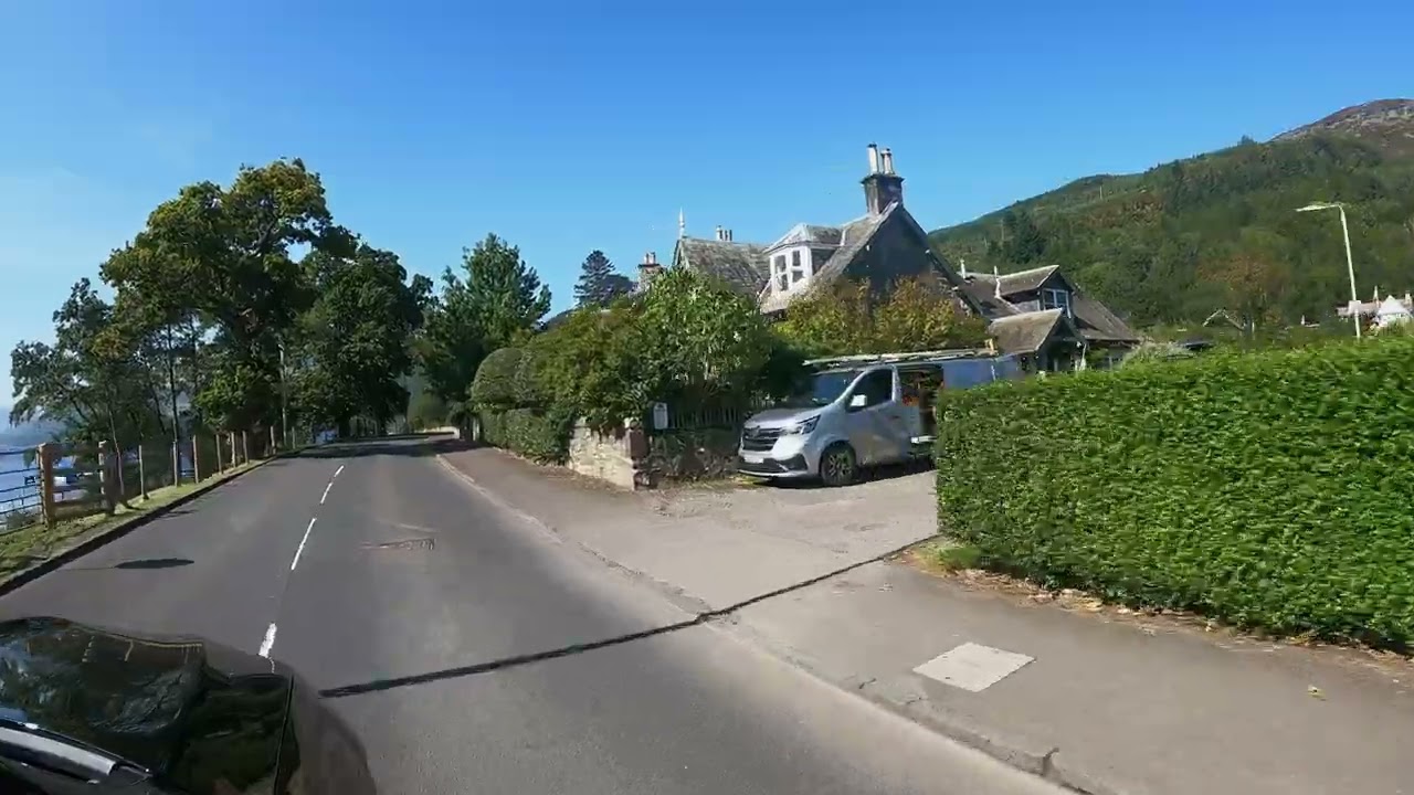 Drive through St Fillans, Scotland  founded 800 AD.