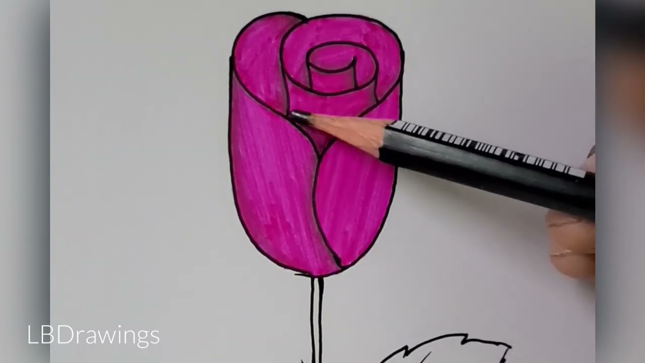 How to Draw a Beautiful Rose Easily | Drawing Tutorial for Beginners | Learn Rose Drawing easy