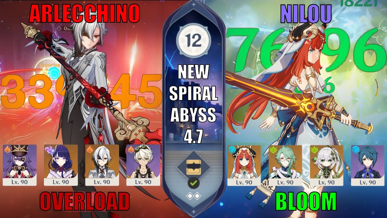 Arlecchino Overload and Nilou Bloom - 4.7 Spiral Abyss Floor 12, 9* | Voiceover w/ Tips & Tricks
