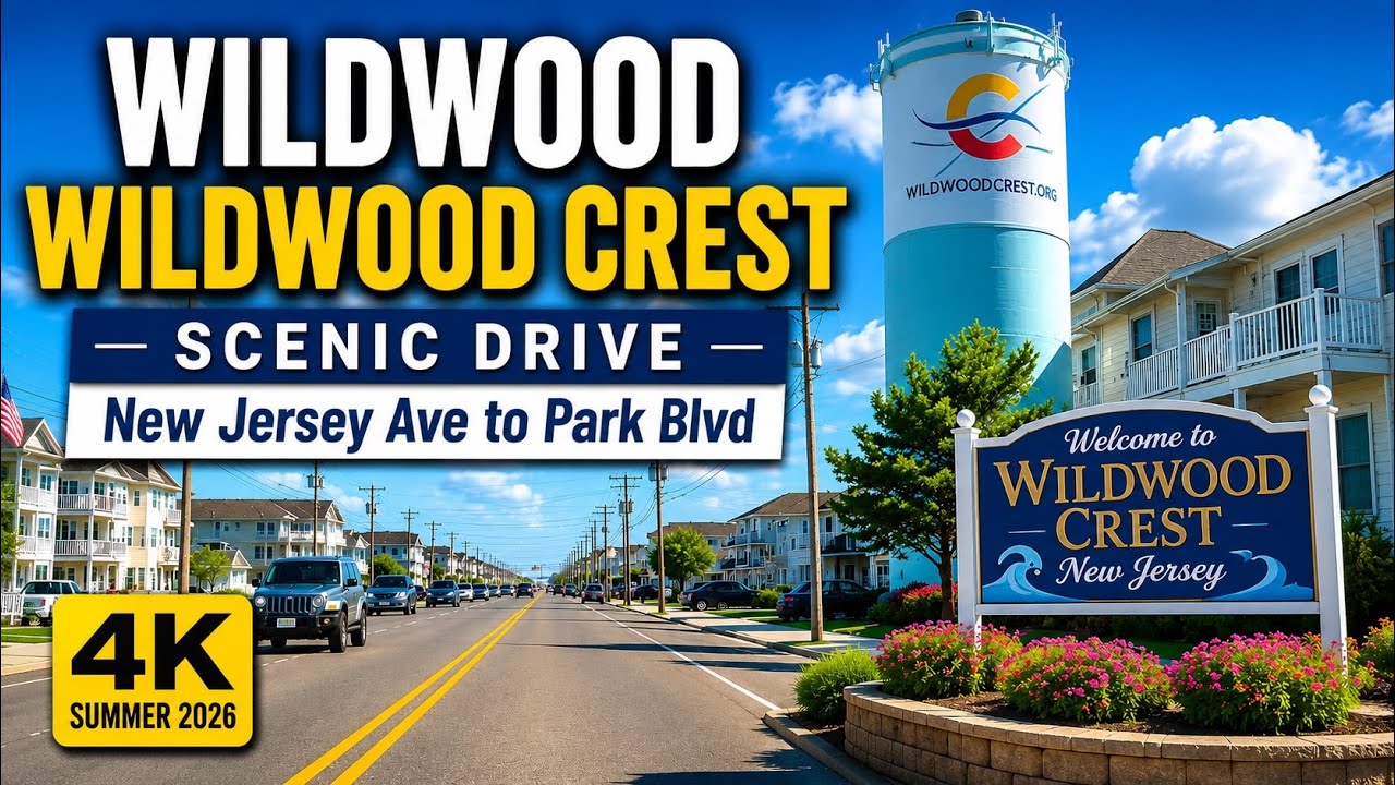 Wildwood & Wildwood Crest Scenic Drive  | New Jersey Ave to Park Blvd | Summer 2026 (4K)