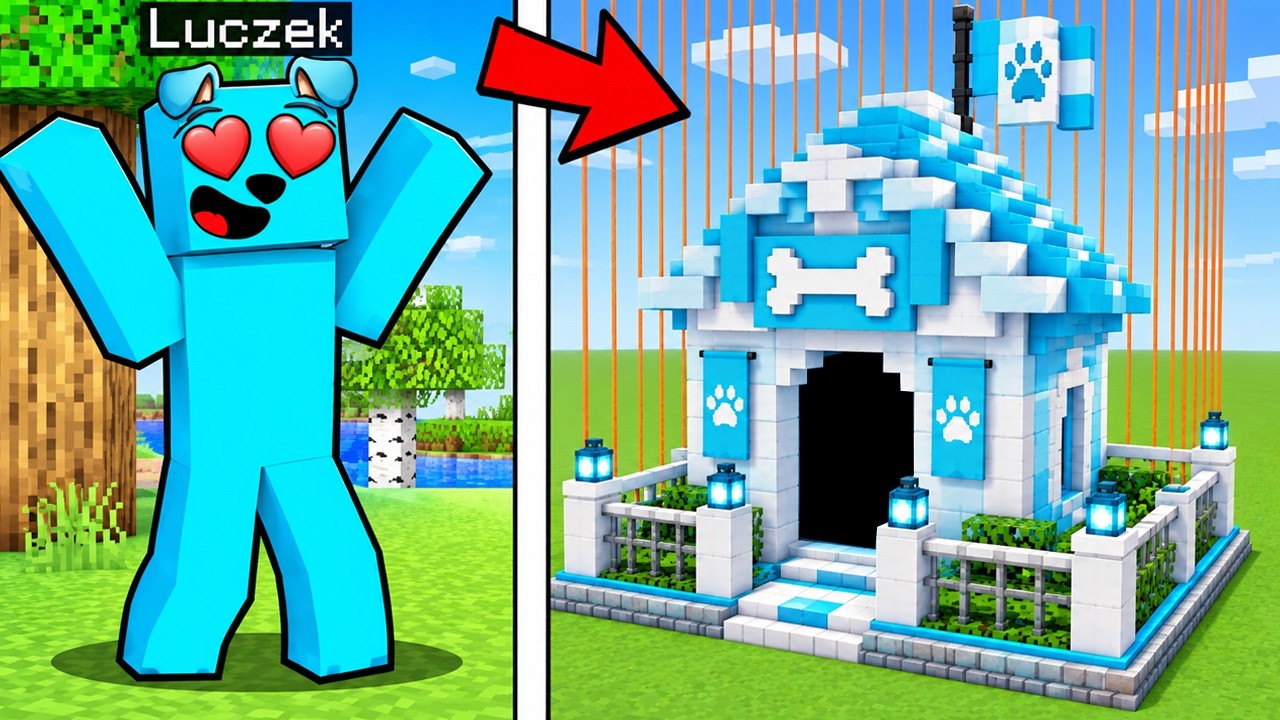 ZBUDOWAŁEM DOMEK DLA PIESKA w Minecraft 🦴🏠