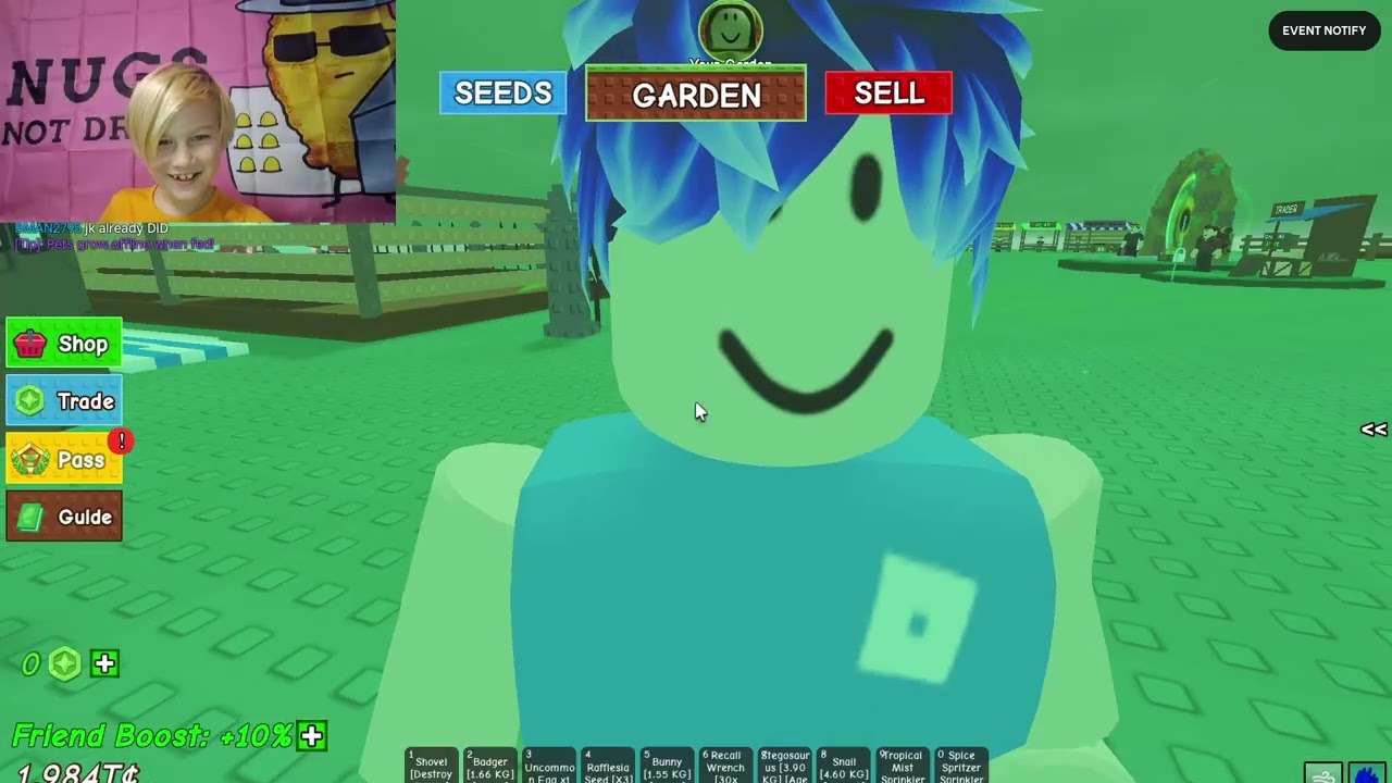 My Friend and I Play Grow a Garden!