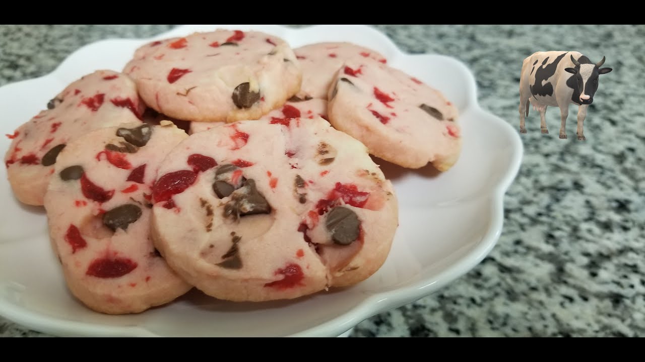 Maraschino Cherry Shortbread Cookies - How to Make