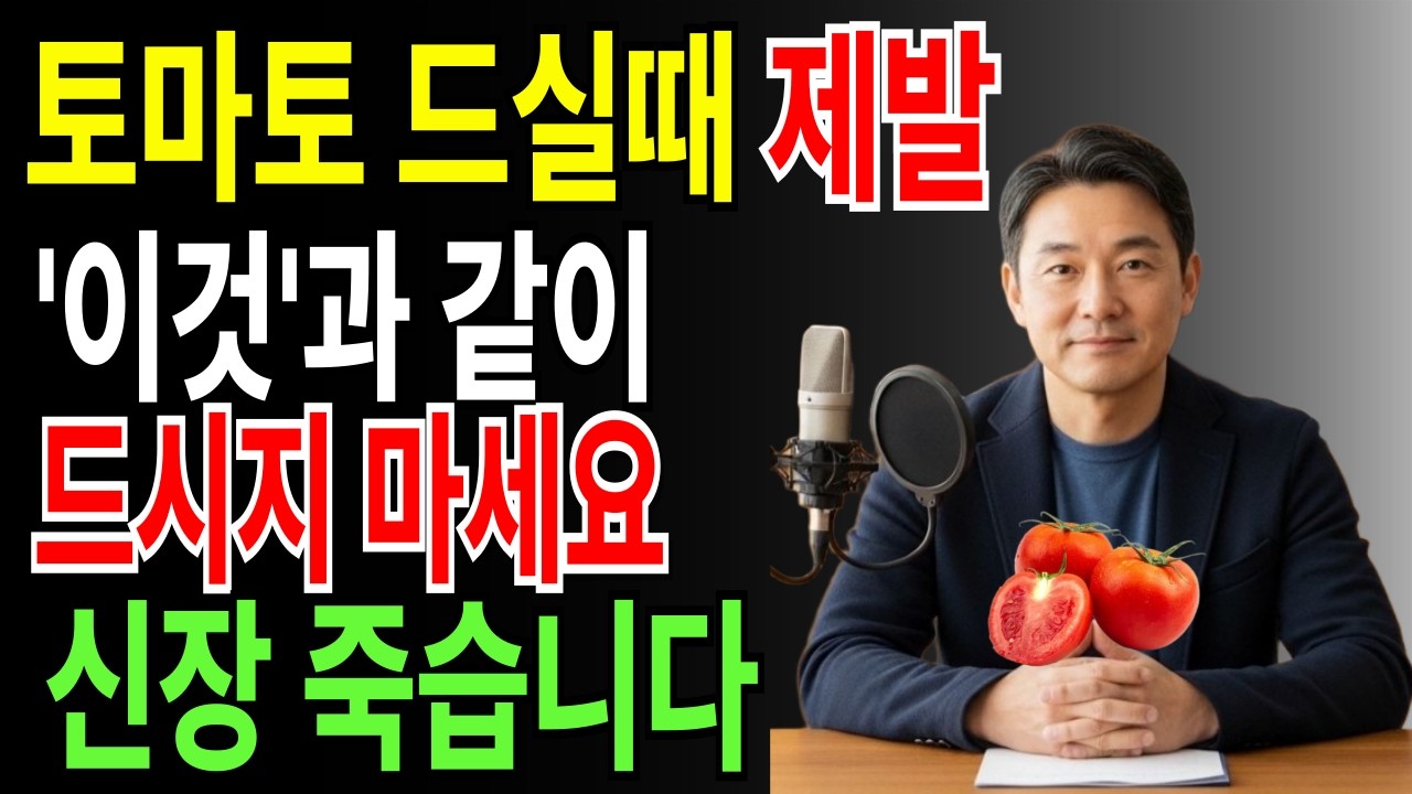 냉장고에 있는 그 '토마토', 당장 멈추셔야 합니다! 콩팥을 돌처럼 굳게 만드는 최악의 섭취법