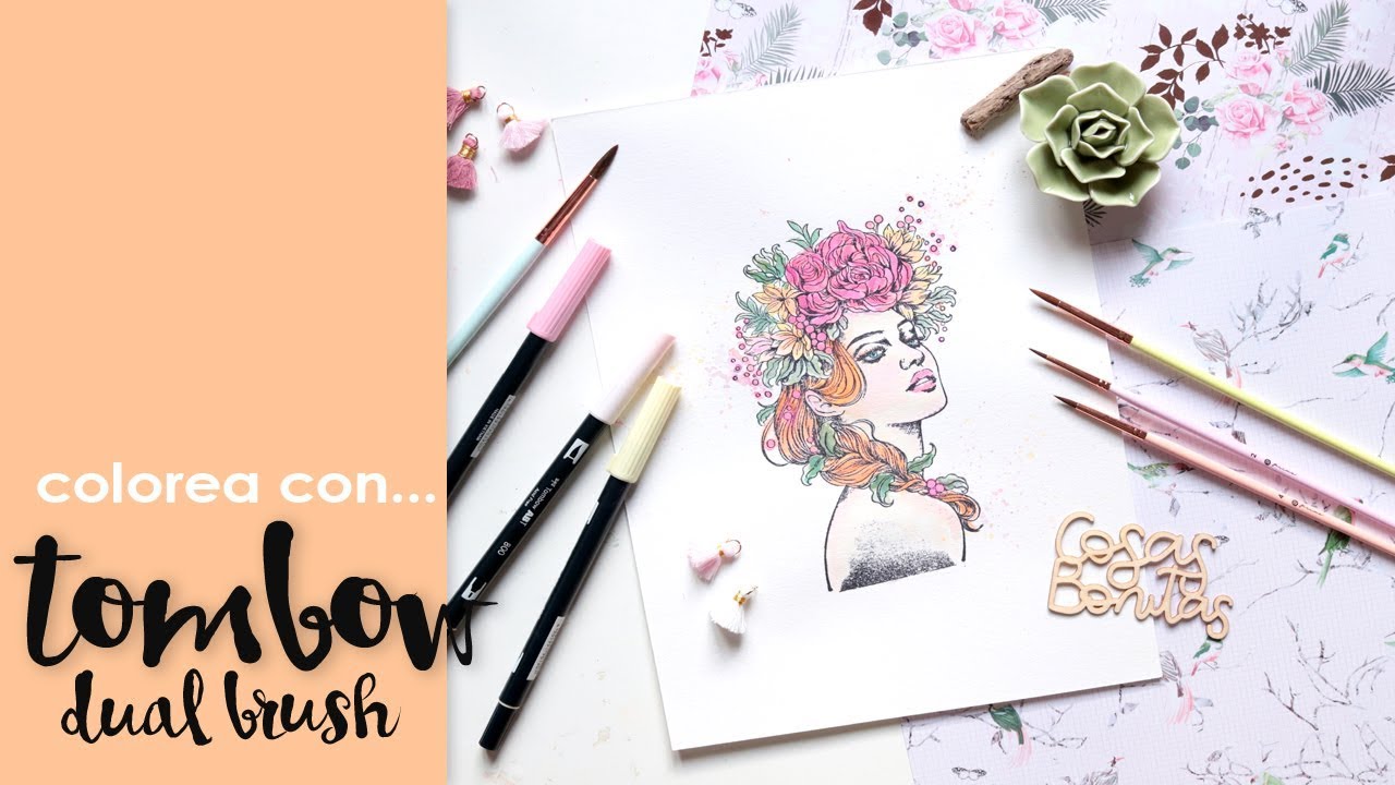 Cómo colorear con... Rotuladores Tombow a modo de Acuarela