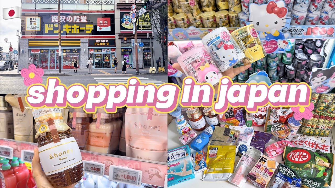 shopping in japan vlog 🇯🇵 skincare & makeup at Don Quijote 💸 + snacks unboxing!