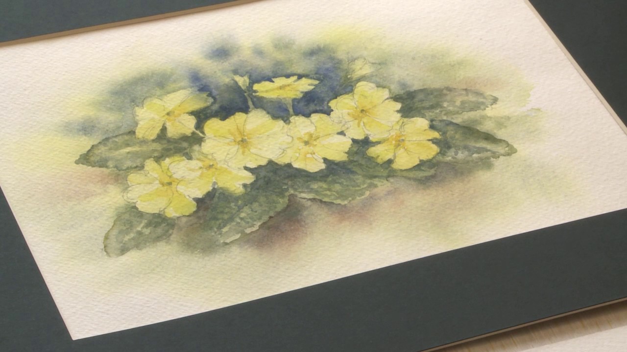 Watercolour Painting Primroses