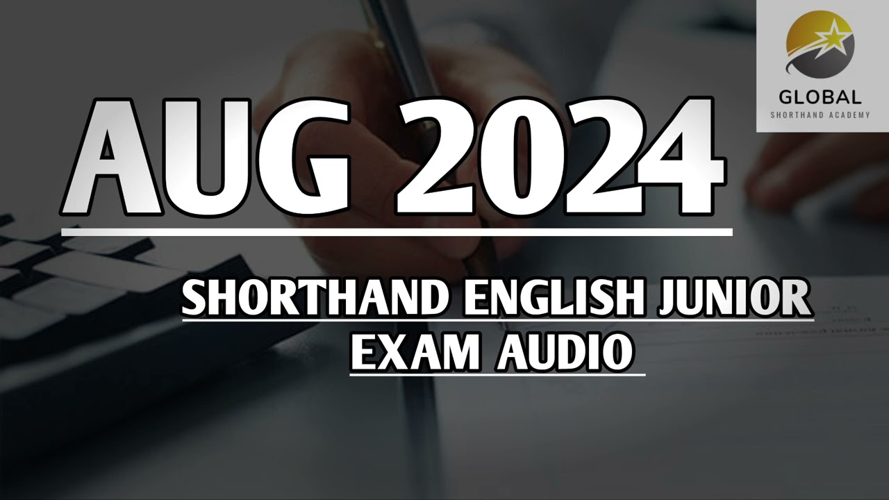 AUG 2024 SHORTHAND ENGLISH JUNIOR DOTE EXAM AUDIO 🔊✍🏼🏆✨