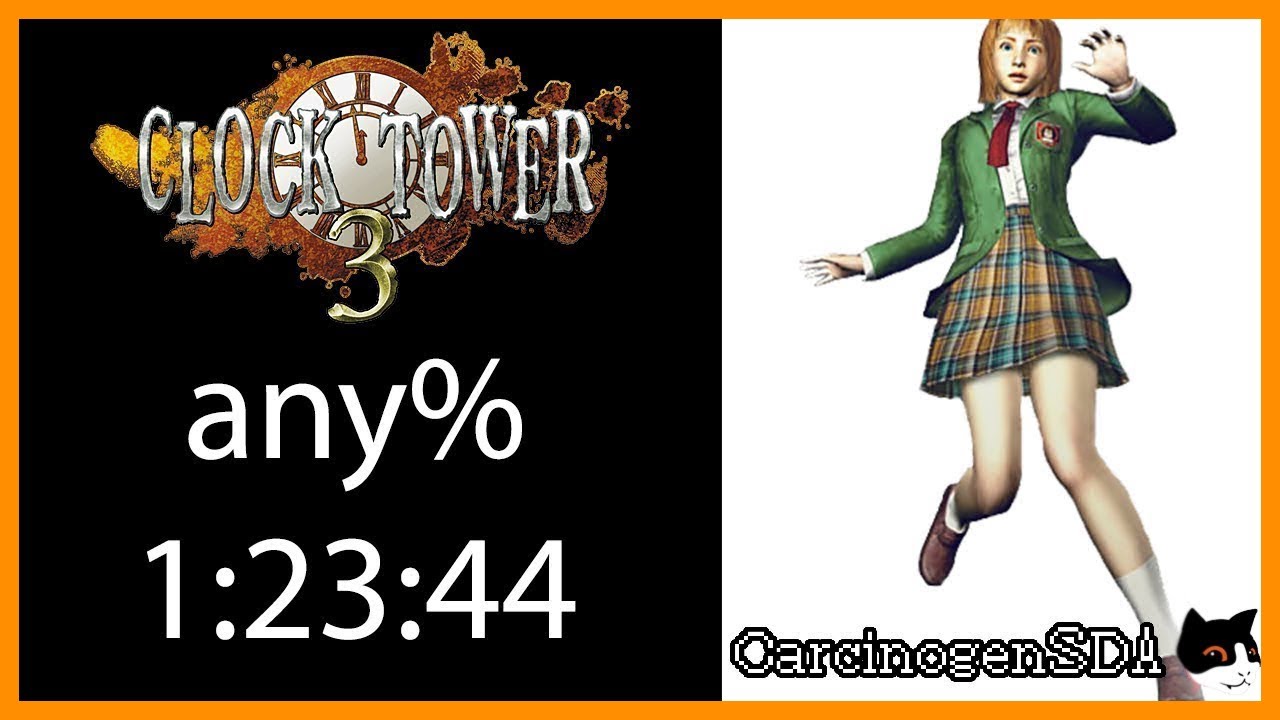 [No Commentary] Clock Tower 3 (PS2) Speedrun - any% RTA (1:23:44 - Commentated)