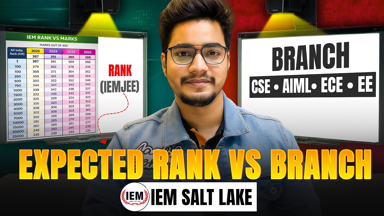 IEM Salt Lake Which Branch You&rsquo;ll Get? Rank vs Stream + Cutoff Analysis 2026! (IEMJEE)