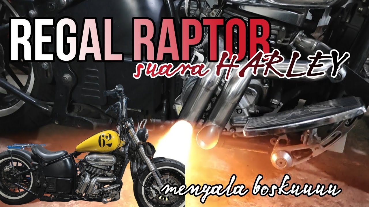 SUARA RAUNGAN REGAL RAPTOR DAYTONA 350 JADI SUARA HARLEY || custom knalpot by f2racing exhaust