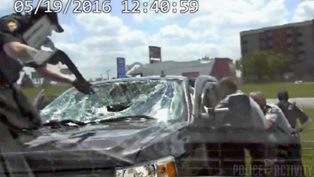 Dashcam Shows Police Chase Of Kidnapping Suspect Ends In Spinout