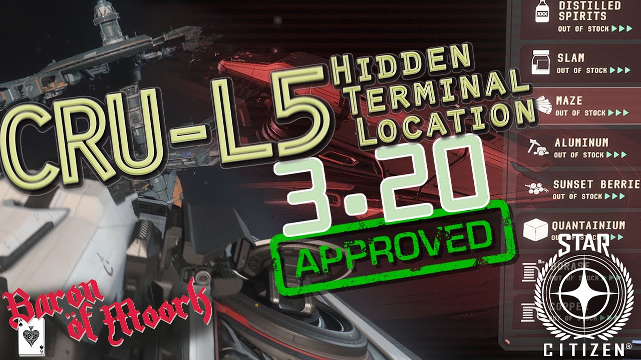 How to find CRU-L5 hidden terminal to smuggle SLAM - Star Citizen #Shorts [ 3.20 Approved ]