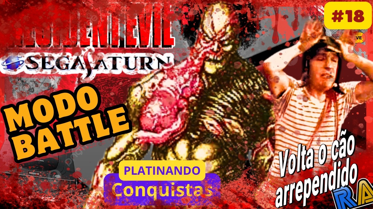 🔴Resident Evil 1 Modo BATTLE do Saturn 1997 Tyrant Golden gold #18 #retroachievements #ResidentEvil