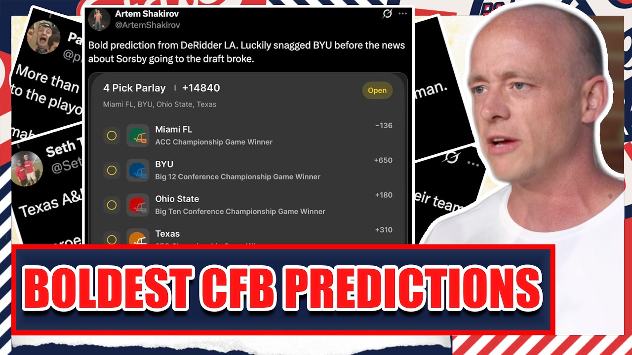 Boldest CFB Predictions For 2026 - Josh Pate's College Football Show