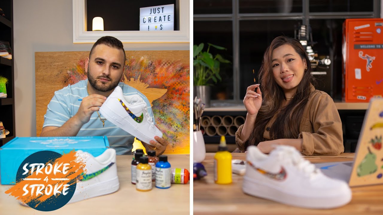 CUSTOM SNEAKER BATTLE - Stroke 4 Stroke ft. @cestlavic