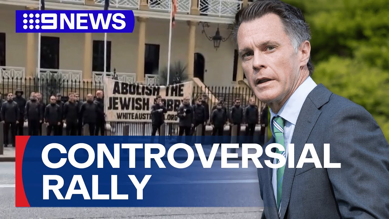 Neo-Nazis protest at NSW parliament | 9 News Australia