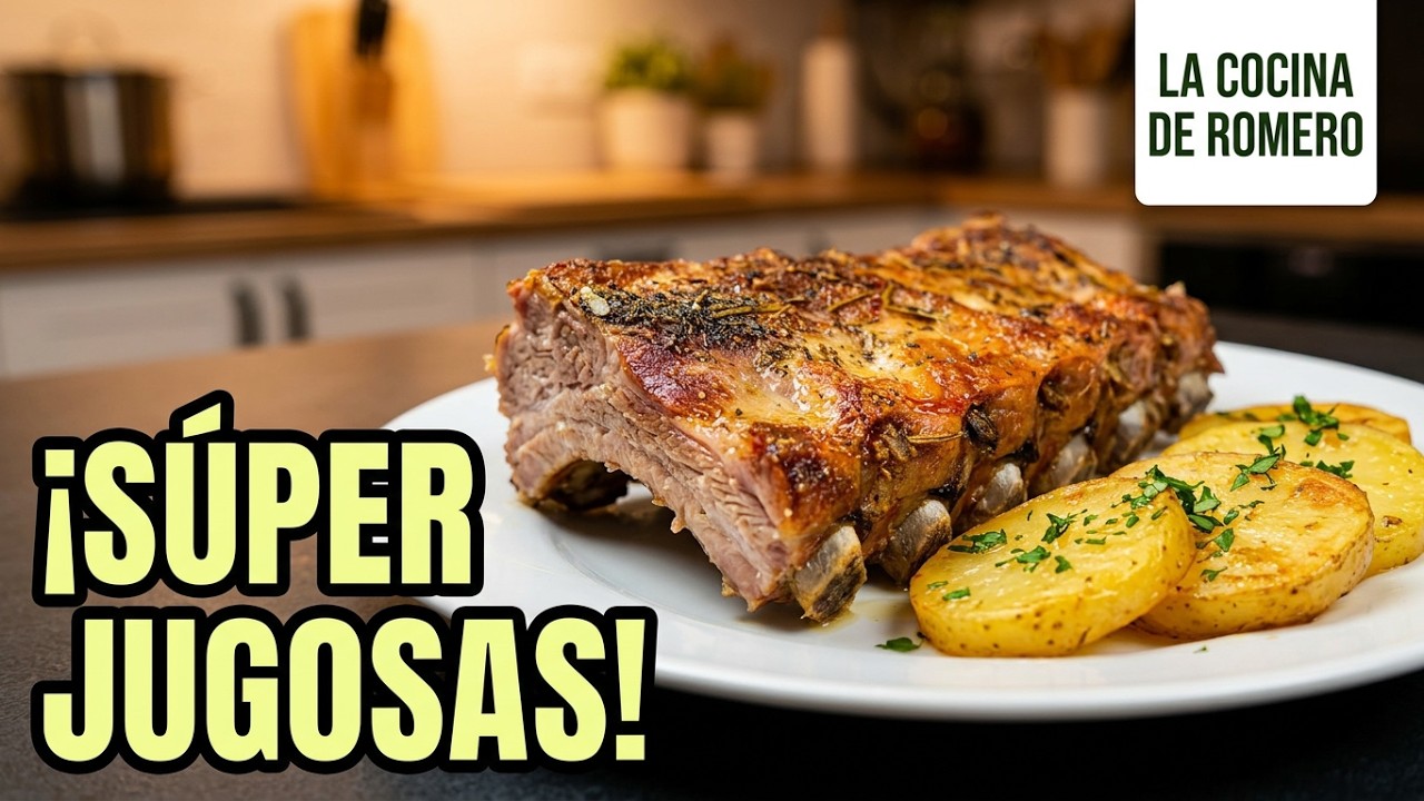 Costillas de cerdo al horno con patatas l Cocina familiar TV