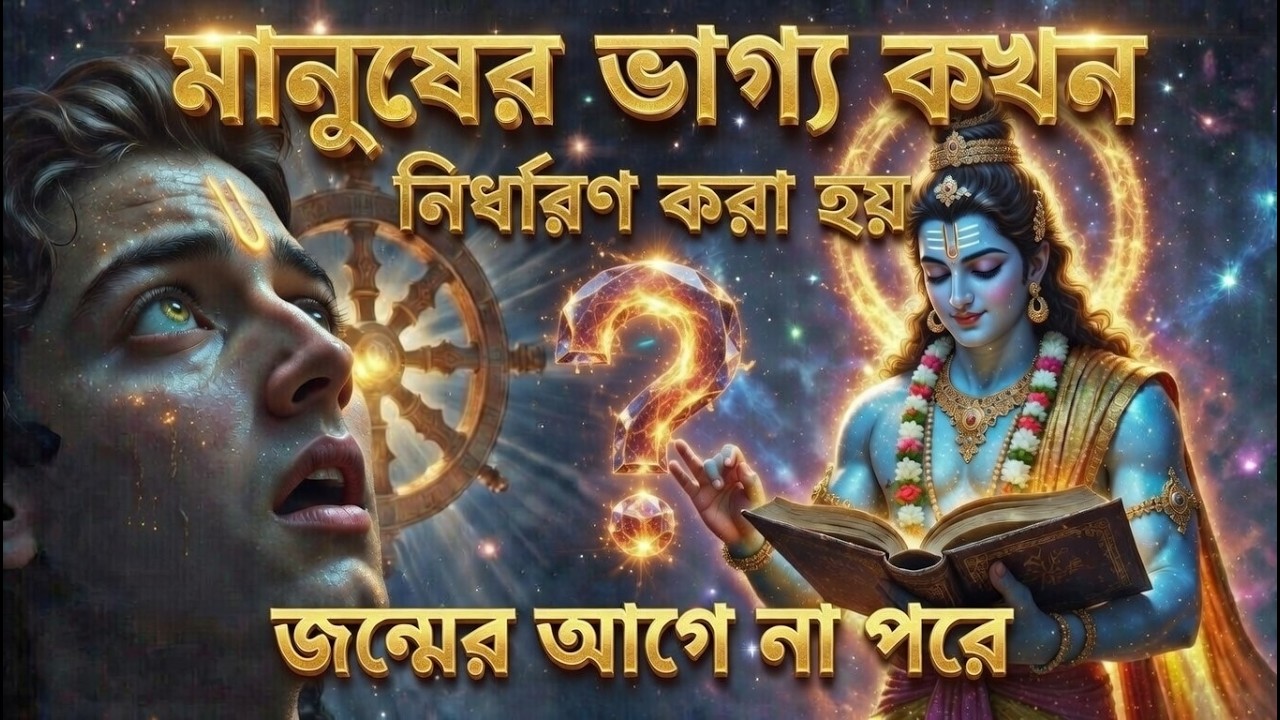 ভাগ্য কখন লেখা হয়? জন্মের আগে না পরে? শ্রীকৃষ্ণের গীতায় সত্য উত্তর 🔥