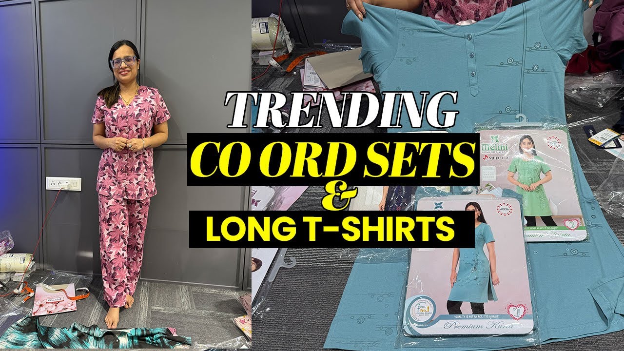 Front Open Coord Sets and Long Tshirts | Book at 7009928110 #fashion #nightwear 