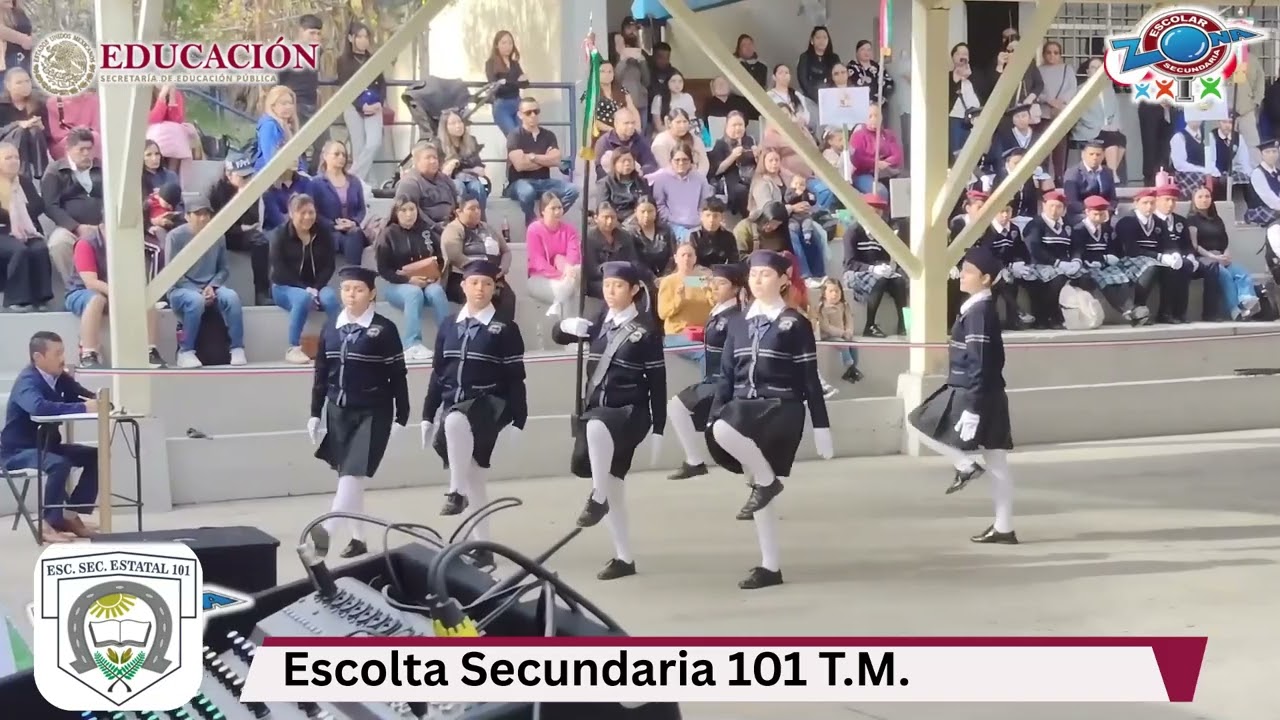 Secundaria 101 TM participación en concurso de escoltas