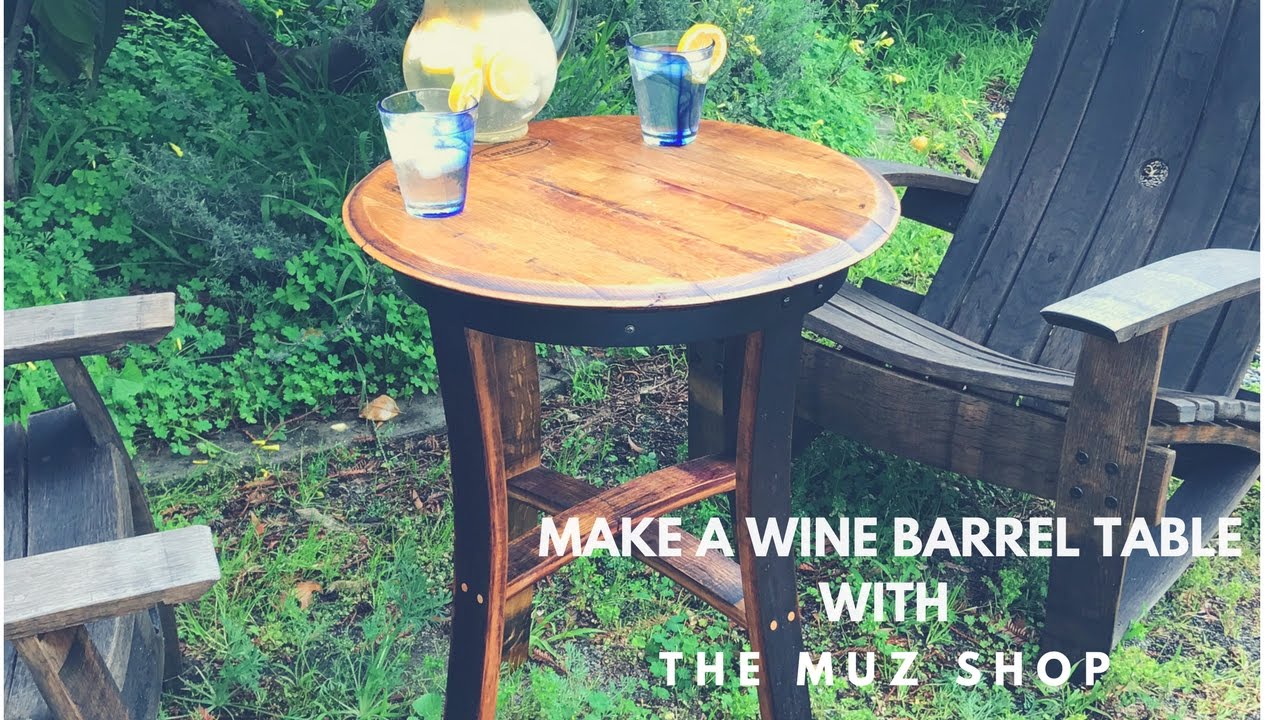 DYI Wine Barrel Table