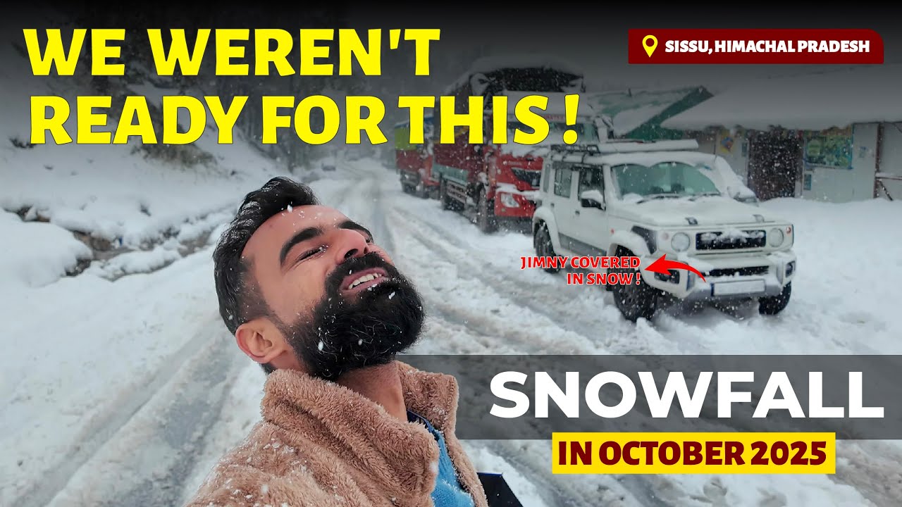 Manali Snowfall Part 2 | The Craziest Snow Day in Sissu | 07 October 2025 | Thar Drifting in  Snow